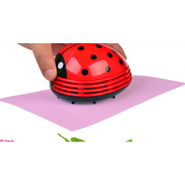 Röd Nyckelpiga Mini Bordsdammsugare