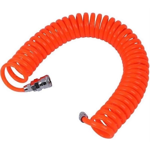 6M 19.7ft 8mm x 5mm PU Joustava Paineilmakompressorin Pneumaattinen Spiraaliletku