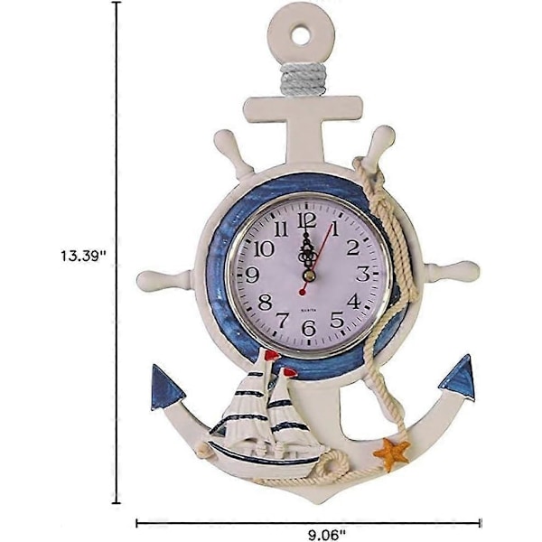 Anker-tema Veggklokke - Nautisk Rordesign for Kystnær Hjemmeinnredning
