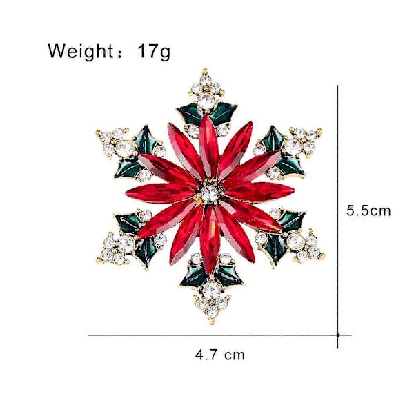 Snöflinga - kristallbrosch diamant antik blombrosch lyxig enkel elegant brosch kontor temperament smycken present till dam