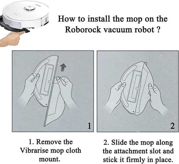Roborock S8/S8+/S7/S7 Maxx Ultra/S7 Pro Ultra Originaltillbehör, Mopp Ersättningsdelar 2 Stycken