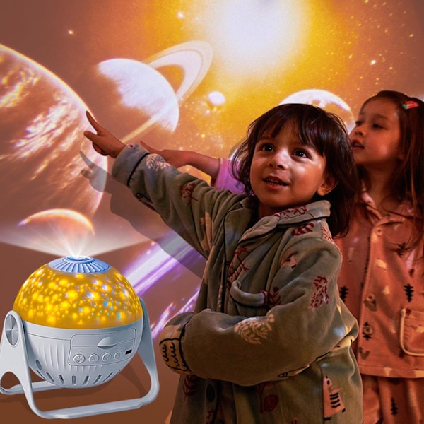 LED Nattlys Projektor 6 Filmer Nattlys Måne Soverom Hjem Vanlig
