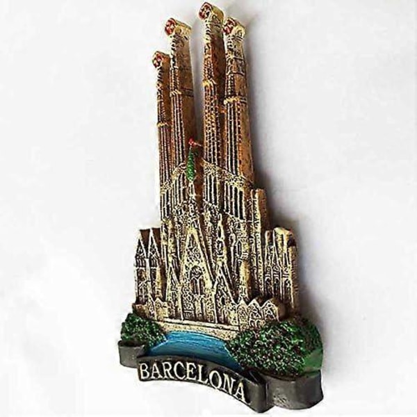 3D Barcelona Espanja matkamuisto jääkaappimagneetti, koti- ja keittiökoriste Barcelona Espanja jääkaappimagneetti