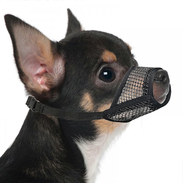 Hundemaske, blød mesh-maske, egnet til små og mellemstore hunde, Chihuahua, Puddel, Husky, Labrador Retriever, bre