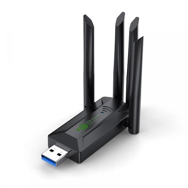 1200Mbps WiFi USB-adapter Dual Band 2.4G + 5Ghz Wi-Fi-dongle 4 Antenne 802.11AC USB3.0 Højhastigheds Trådløst Netværkskort