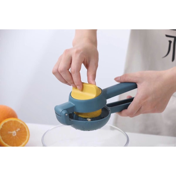 (Blå) Manuell juicepress Hem liten press - citronpress - citron