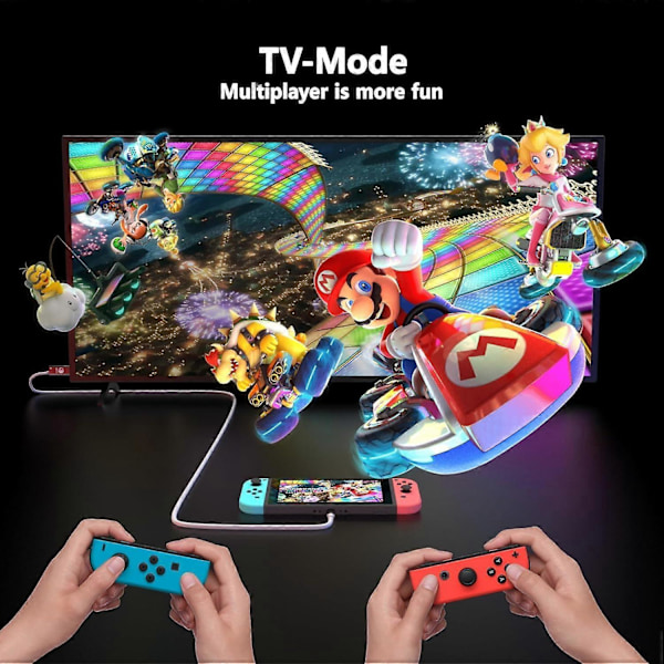 USB C - HDMI -kaapeli Nintendo Switchille/OLEDille, 3 in 1 -kaapeli 100 W PD:llä ja 4K HDMI:llä, tukee TV:tä/Steam Deckiä/kannettavaa tietokonetta/PC:tä, 2 m mustavalkoinen
