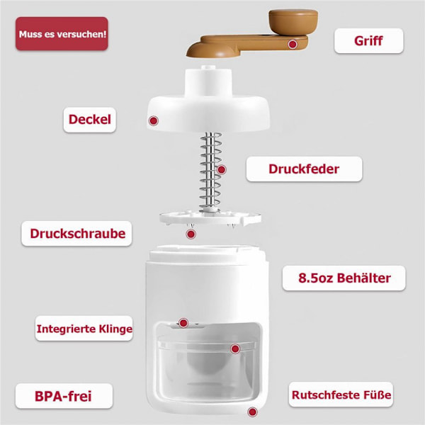 Ismaskin Liten handdriven is- och sandmaskin