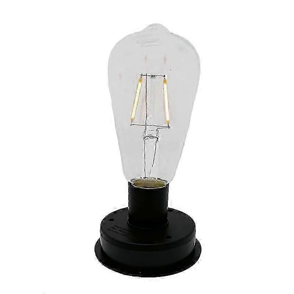 1 stk. Solar LED Wolfram Filament Pære 2800K Automatiske Lyssensorer Gjerde Nattlys for Hagelampe (8.5cm)