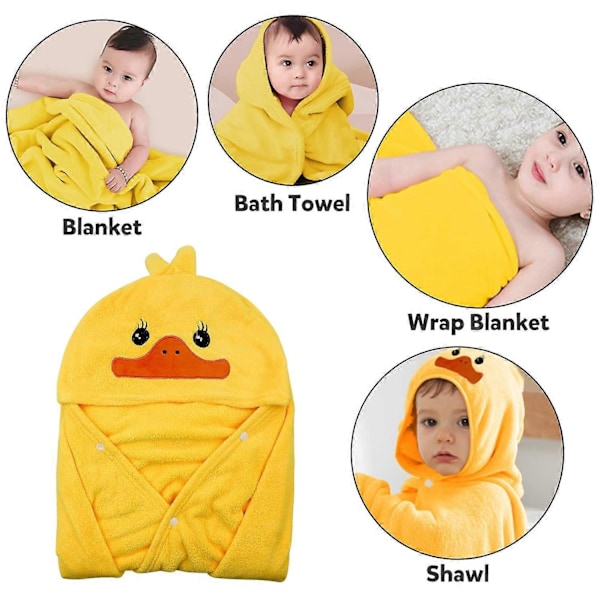 Ultramjuk Högabsorberande Babybadhandduk för Småbarn Duschgåvor 70 x 140 cm