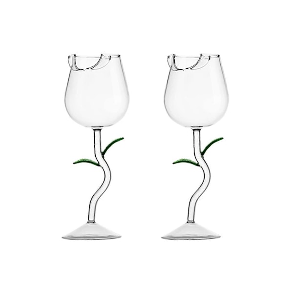 2-pack Rosglas - 150 ml Kristallglas för Cocktails