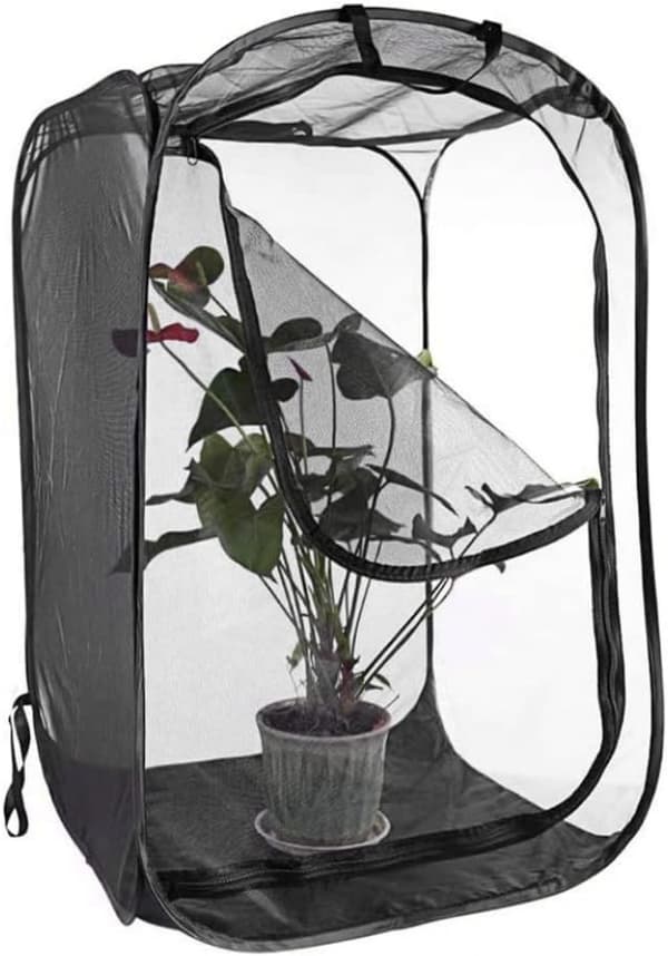 (40*40*60cm) Insekt- og sommerfuglehabitatbur Bærbart insekt Monarch net