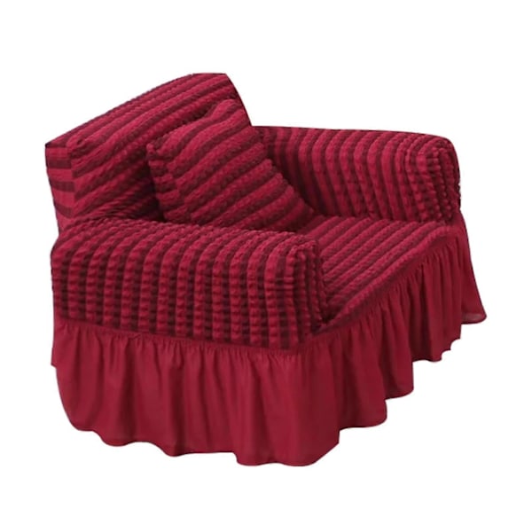 Sofa Cover Sklisikker, Lett å Installere Lettvekt, Lys, Ensfarget Sofa Cover for Soverom Kaesi