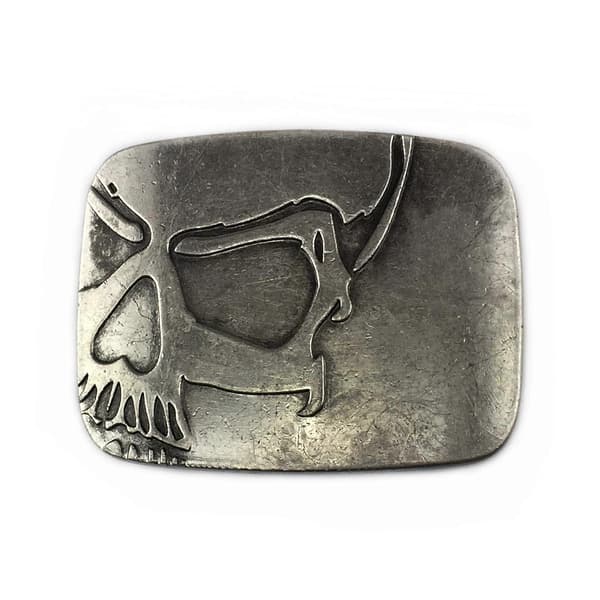 Skull Bæltespænde USA Pin Lukning Metal Biker Bælte