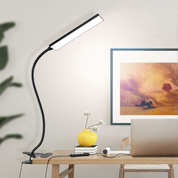 Clip-on LED Skrivebordslampe Øye-pleie for Hjemmekontor