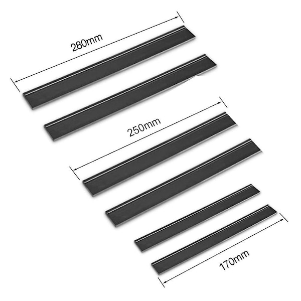 (280mm) ZHOUBA 2 st 250/170/280mm Fönsterskrapa Ersättningsblad för Karcher WV1 WV2 WV5