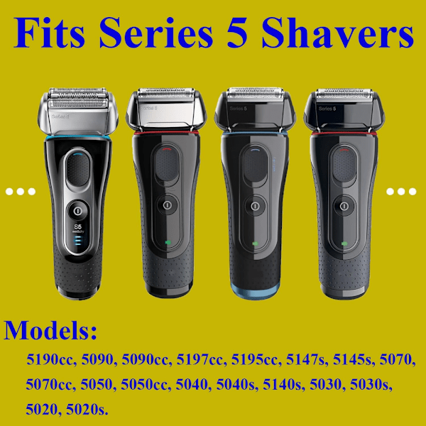 52S Erstatningshode for Braun Series 5 Elektrisk Barbermaskin