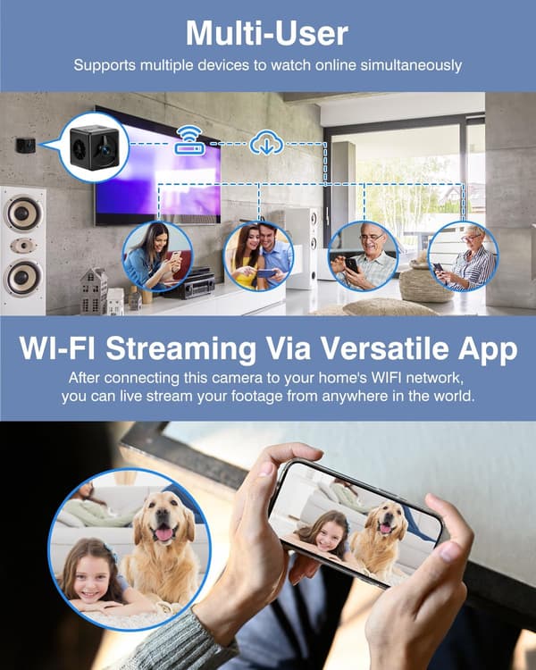 Full HD minikamera WiFi lite kamera, mini overvåkingskamera