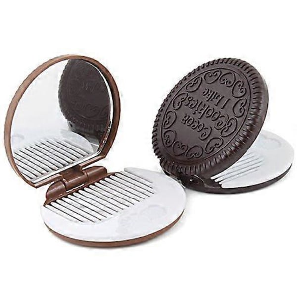 Cookie-formet Makeupspejl &amp; Kam Sæt - Kreativt Forfængelighedstilbehør?