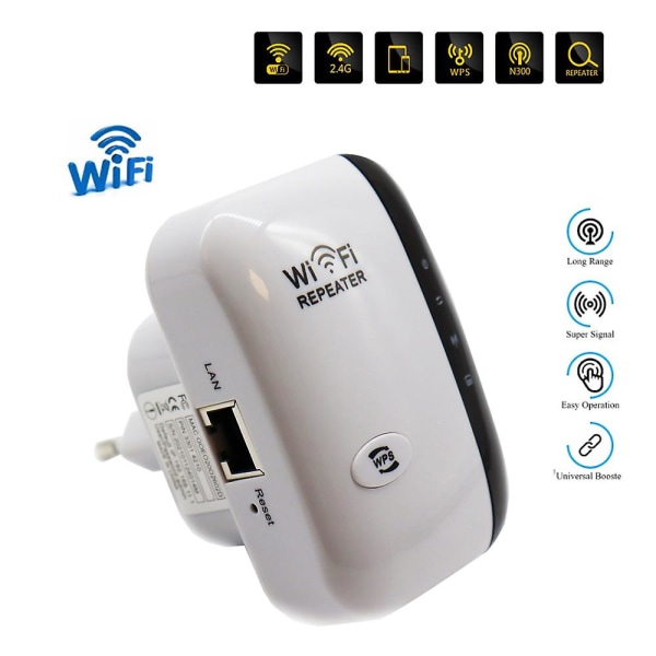 300mbps Wifi Repeater Wifi Extender Förstärkare Wifi Booster EU plug