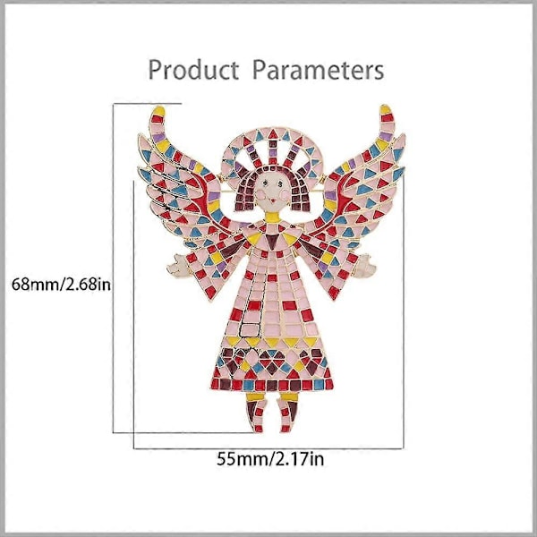 Vintage Ängel Brosch Nål - Geometrisk Emalj Vinge Kavajnål?
