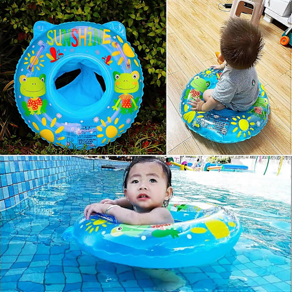 Babyboj, Baby Badring, Uppblåsbar Badring, Baby Badring, Baby Poolstol, Flytande Badring, Lämplig för 6-36 Månader Baby