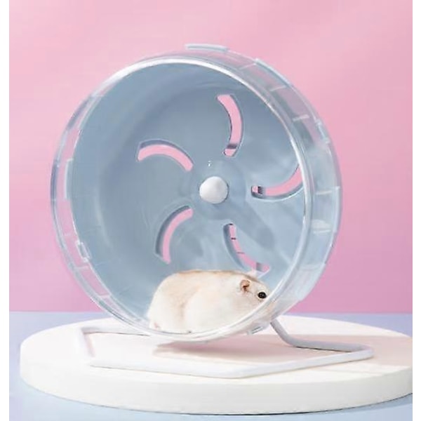 Blå 12 cm Gennemsigtig Løbe Hamster Plastik Træningshjul Lille Kæledyrslegetøj Rotte Løbe Legetøj Til Små Hamstere Baby Rotter Gerbiler Dværg Hamster
