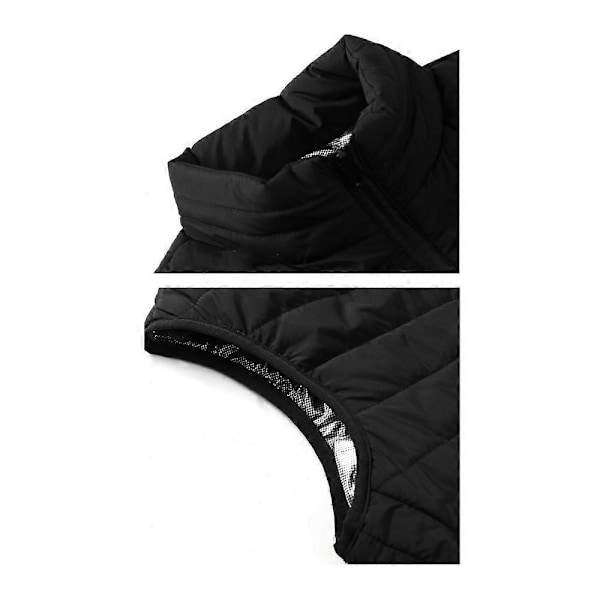 1 st Herr Business Casual Vinter Uppvärmd Väst Mode Slim Smart Värmeväst XL