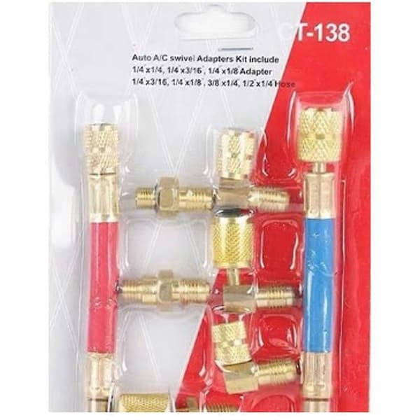 Aircondition Køling Konverter Adapter Bil AC Connector Slange CT-138 Sæt Kit