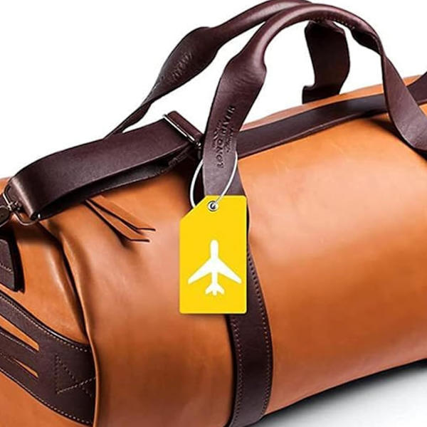 6 stk bagasjelapper, bagasjelapper i aluminium