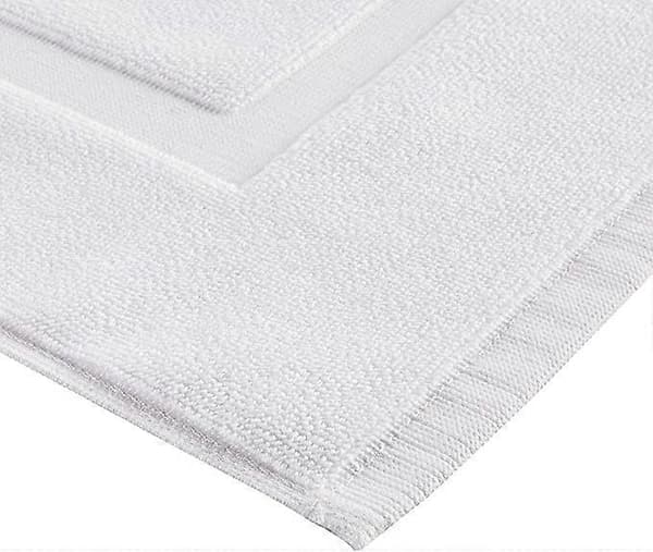 Basics Hvit Stripet Badematte
