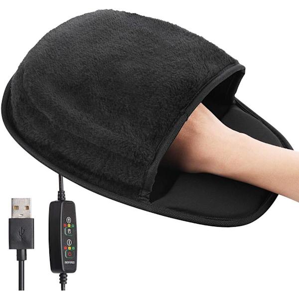 USB Opvarmet Musemåtte Håndvarmer - 3 Temperaturer - Controller Inkluderet