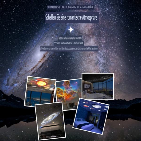 Stjernehimmelprojektor, Projektorlampe, 13 Planetdiske til Fest