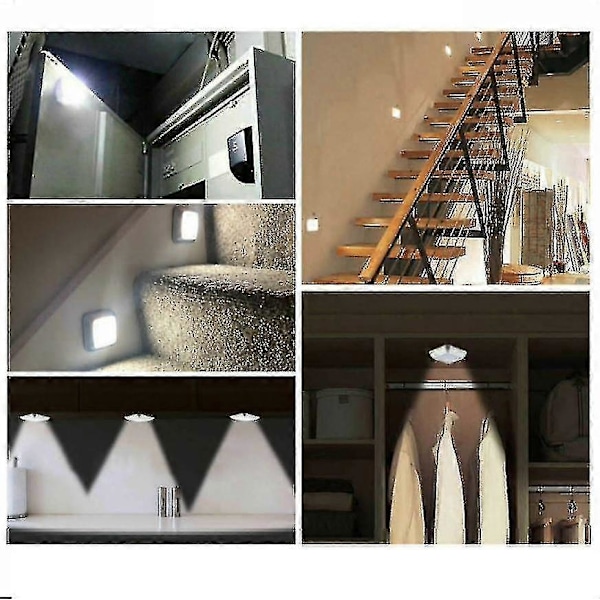 4 st Rörelsesensor Väggskåpslampa