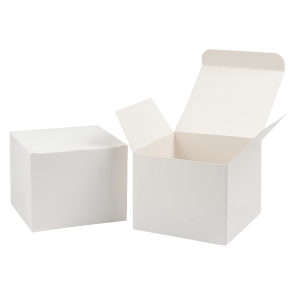 10-pak Papæsker til Gaver - 10x10x8,6 cm Cupcake/Håndværksbeholdere