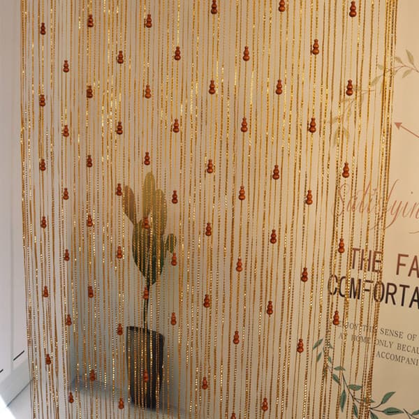 Dörrsträngsgardin, dörrpärlgardiner, hängande rumsavdelare, 100 × 200 cm