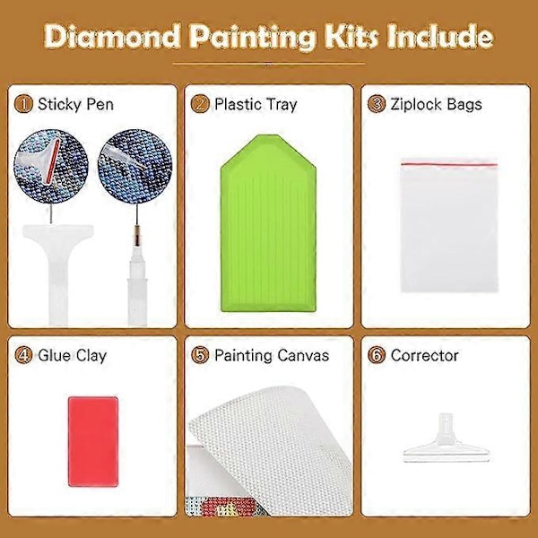 5D Diamantmålningskit för Vuxna, Diamantmålning Bilder Blommor och Skönheter, Konst DIY Hantverk Diamantmålningskit som Gåva och Hemväggsdekor 30