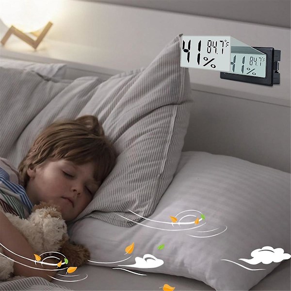 6-pack Mini Hygrometer Inomhus Fuktmätare Hygrometer Digitala Termometrar Luftfuktighet med () för G