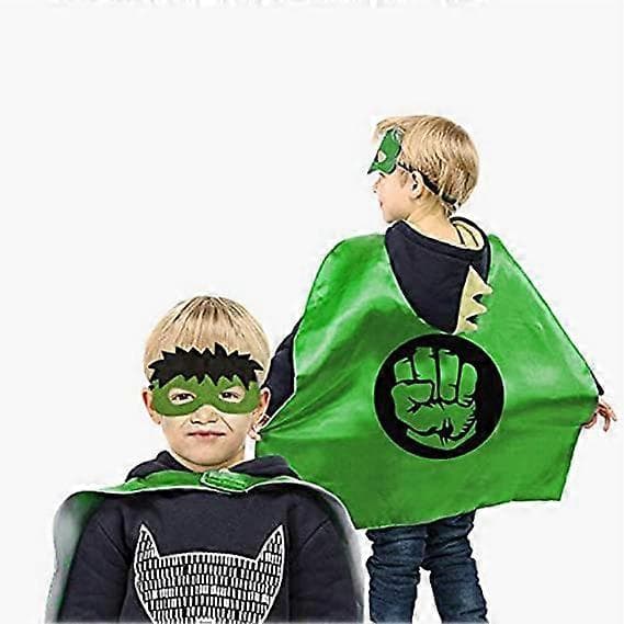 Superhelte kostumer kapper og masker til børn Dobbelt side kappe Bedste superhelte legetøj og børnegaver Dobbeltsidet trykt 4 sæt kappe + snørepose