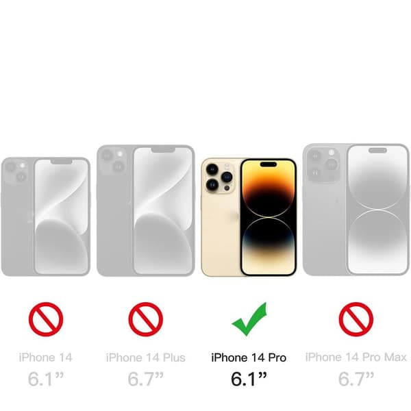 Etui til iPhone 14 Pro 6,1 tommer, fuld kamerabeskyttelse (Guld)