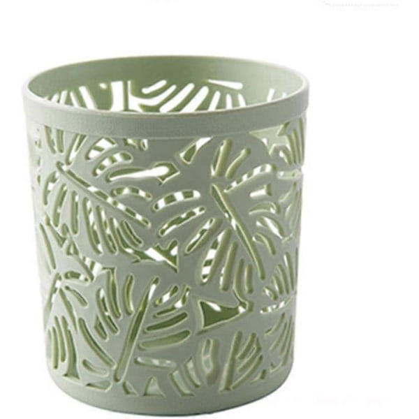 Pennekrukke Penholder Opbevaringsbørste Boks Plast Makeup Børste Opbevaringskrukke Pennekrukke Multifunktionskop til Kuglepen (10 x 10,5 cm), Grøn