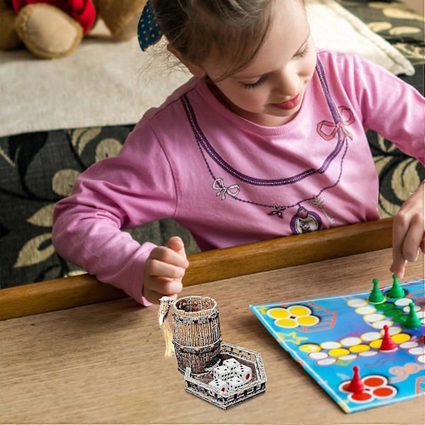 Rullende terningetårn i resin - RPG-spillere Rullekasse Spillebord Terninge Rullelegetøj - Rullebakke Etui Terningetårn Ornamenter RPG-spillere Terninge Ruller til P