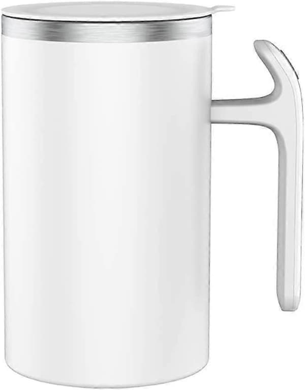 Vit S+ Självrörande Mugg i Rostfritt Stål Lämplig för Kaffe/Mjölk/Fruktjuice