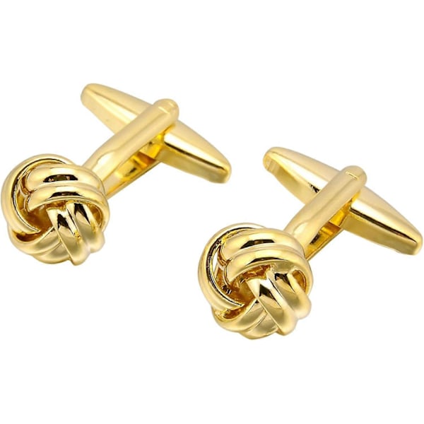 Mansjettknapper med knutedesign - Unisex tilbehør for forretnings-/bryllupsantrekk