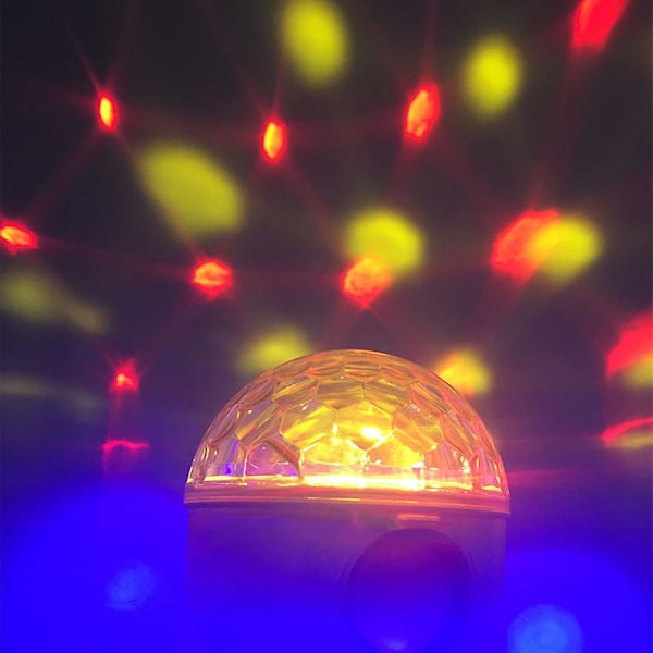USB projeksjonslampe LED stjerneprojektor scenelys DJ discokule scene atmosfære nattlys fargerik stjernehimmel soveromsdekor