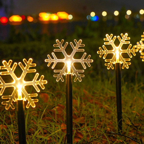 Set av 5 Christmas Solar Garden Stake Lights