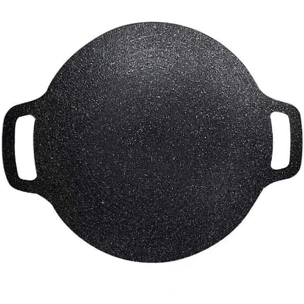 28cm Koreansk BBQ Grillpanna - Non-stick Cirkulär Grillplatta för Inomhus/Utomhusbruk