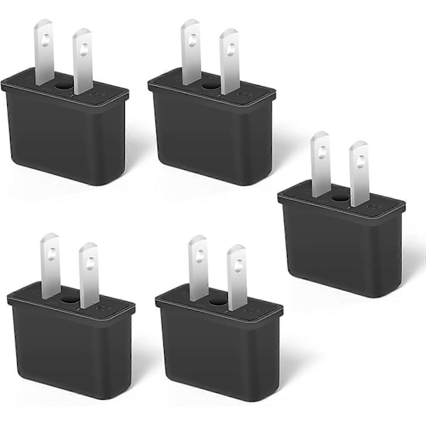 5 adapterin sarja FR - US -muunnin Eurooppalainen pistoke amerikkalaiseksi pistokkeeksi ranskalaisten laitteiden liittämiseen Ranskasta Euroopasta Yhdysvaltoihin, Japaniin, Kanadaan, Thaimaahan T