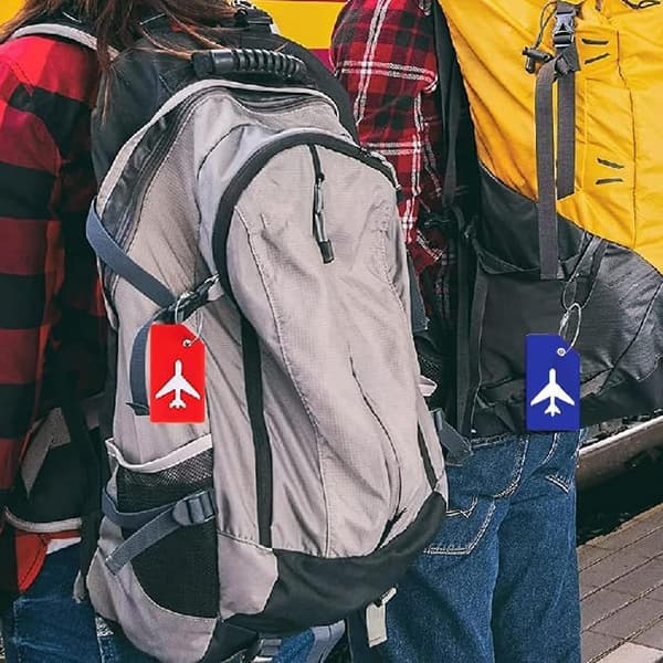 6 stk bagasjelapper, bagasjelapper i aluminium