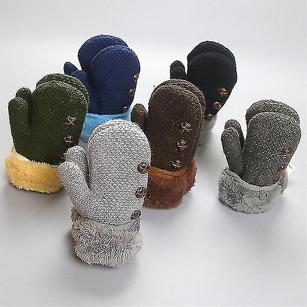 Vinterstickade handskar för barn, barnbarn